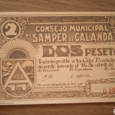 Reproducciones billetes y monedas: *FACSIMIL* BILLETE SAMPER DE CALANDA TERUEL. Lote 360356410