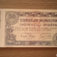 Reproducciones billetes y monedas: *FACSIMIL* BILLETE BINÉFAR HUESCA. Lote 360356490