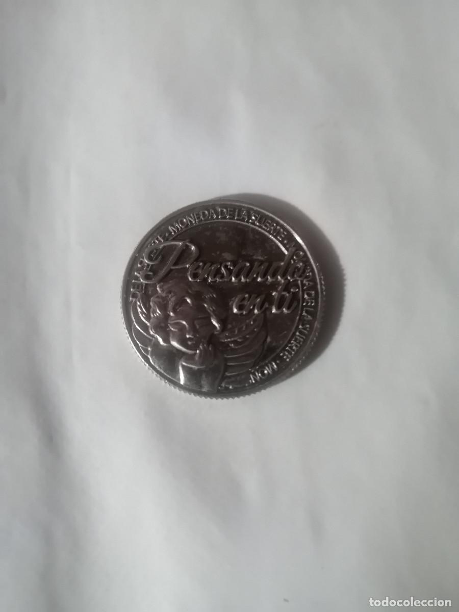 Reproducciones billetes y monedas: MONEDA DE LA SUERTE . PENSANDO EN TI. - Foto 1