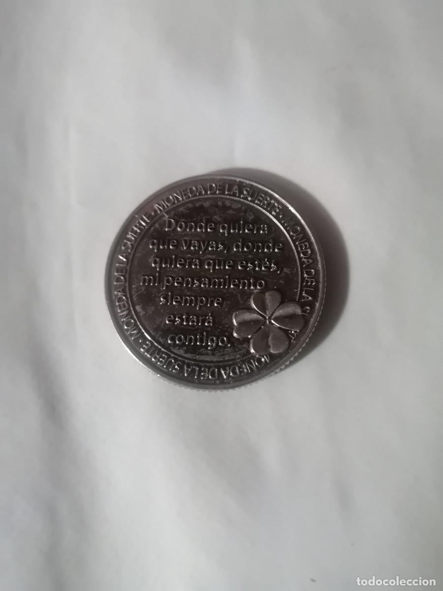 Reproducciones billetes y monedas: MONEDA DE LA SUERTE . PENSANDO EN TI. - Foto 2