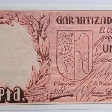 Reproducciones billetes y monedas: REPRODUCCIÓN BILLETE DE 1 PESETA CONSEJO MUNICIPAL DE VINAROZ 1937. Lote 386393449