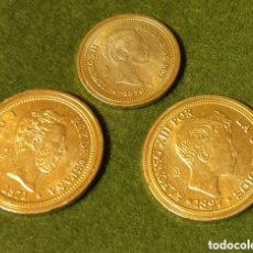 Reproducciones billetes y monedas: 25 PESETAS 1876, 100 PESETAS 1871 Y 1897. Lote 390020469