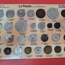 Riproduzioni banconote e monete: COLECCIÓN DE MONEDAS - LA PESETA Y SU HISTORIA - EL DIARIO MONTAÑÉS - CAJA CANTABRIA