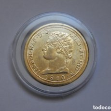 Reproducciones billetes y monedas: MONEDA DE ORO JOSE I NAPOLEÓN 1810 - 24KT. Lote 397958934