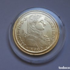 Reproducciones billetes y monedas: MONEDA DE ORO FERNANDO VII 1809 - 24KT. Lote 397964419