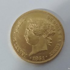 Reproducciones billetes y monedas: MONEDA DE 4 PESOS ORO DE 1861 FILIPINAS. REINADO DE ISABEL II. REPRODUCCIÓN. Lote 398712254