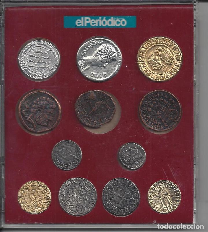Reproducciones billetes y monedas: COLECCION 12 MONEDAS ARAGON. EL PERIODICO