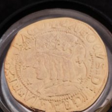 Reproducciones billetes y monedas: MONEDA DOBLE DUCADO CARLOS I,1517 -1556 REPRODUCCIÓN BAÑO DE ORO