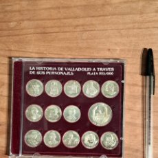 Reproducciones billetes y monedas: COLECCION DE MONEDAS EN PLATA DE 925/000 HISTORIA DE VALLADOLID A TRAVES DE SUS PERSONAJES