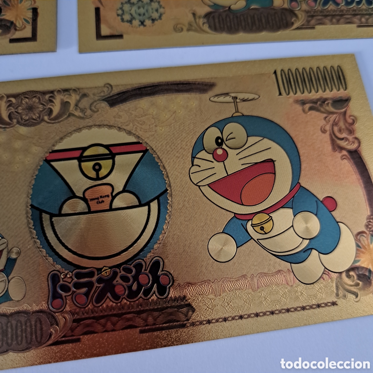 Reproducciones billetes y monedas: FANT&Aacute;STICA COLECCI&Oacute;N DE 7 BILLETES DE DORAEMON - Foto 3