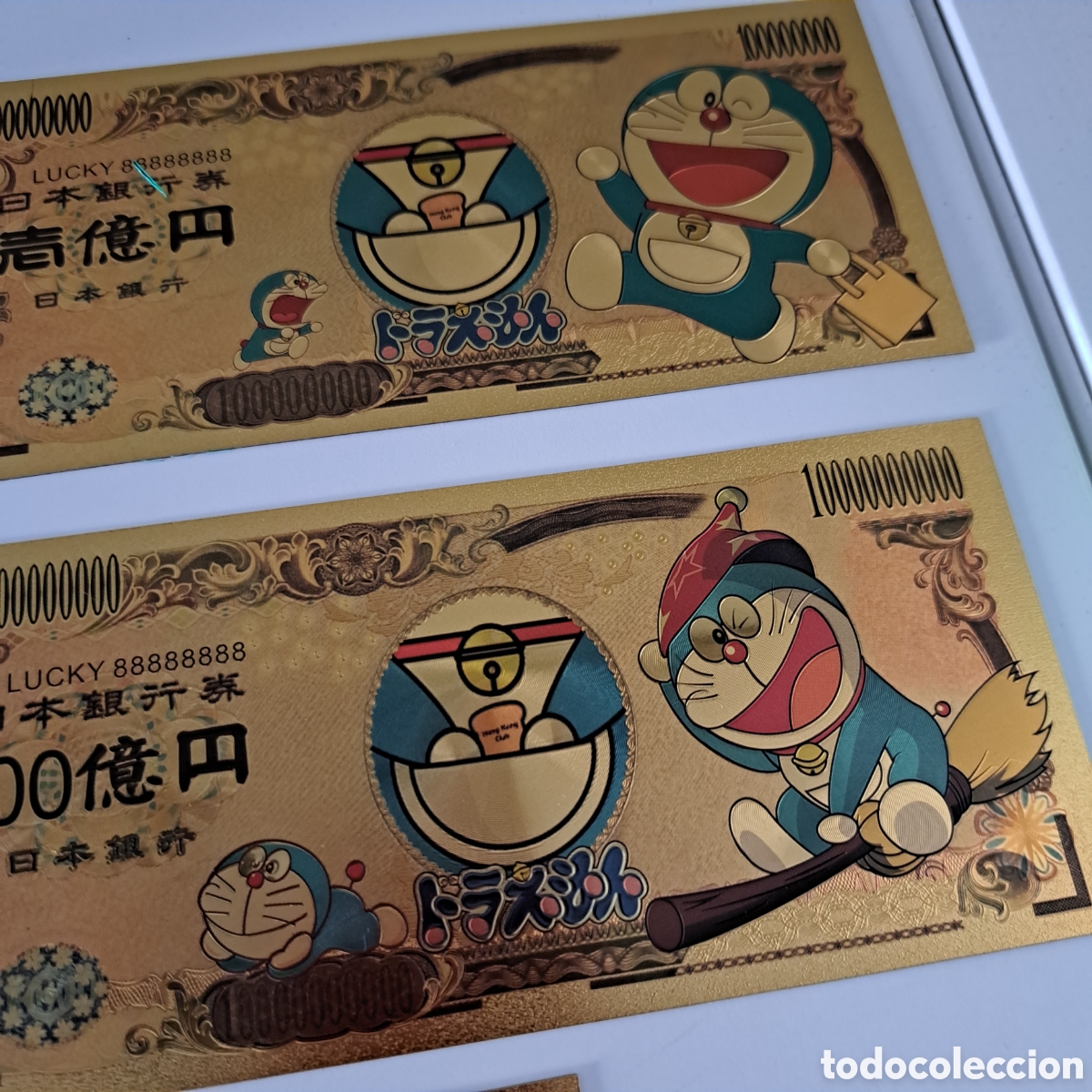 Reproducciones billetes y monedas: FANT&Aacute;STICA COLECCI&Oacute;N DE 7 BILLETES DE DORAEMON - Foto 4