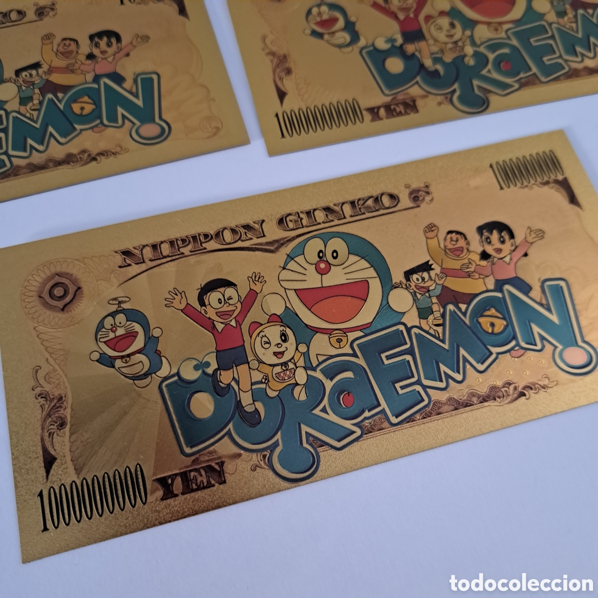 Reproducciones billetes y monedas: FANT&Aacute;STICA COLECCI&Oacute;N DE 7 BILLETES DE DORAEMON - Foto 5