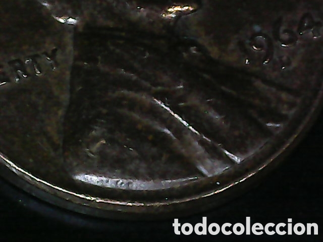 Reproducciones billetes y monedas: Lincoln cent 1964 d - Foto 10