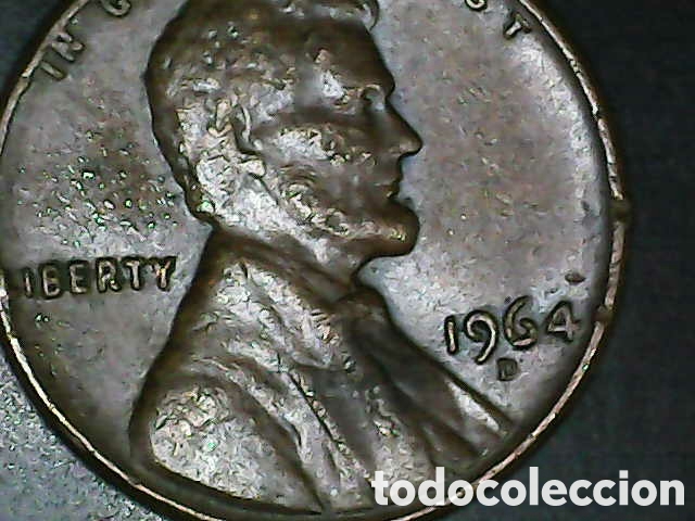 Reproducciones billetes y monedas: Lincoln cent 1964 d - Foto 1