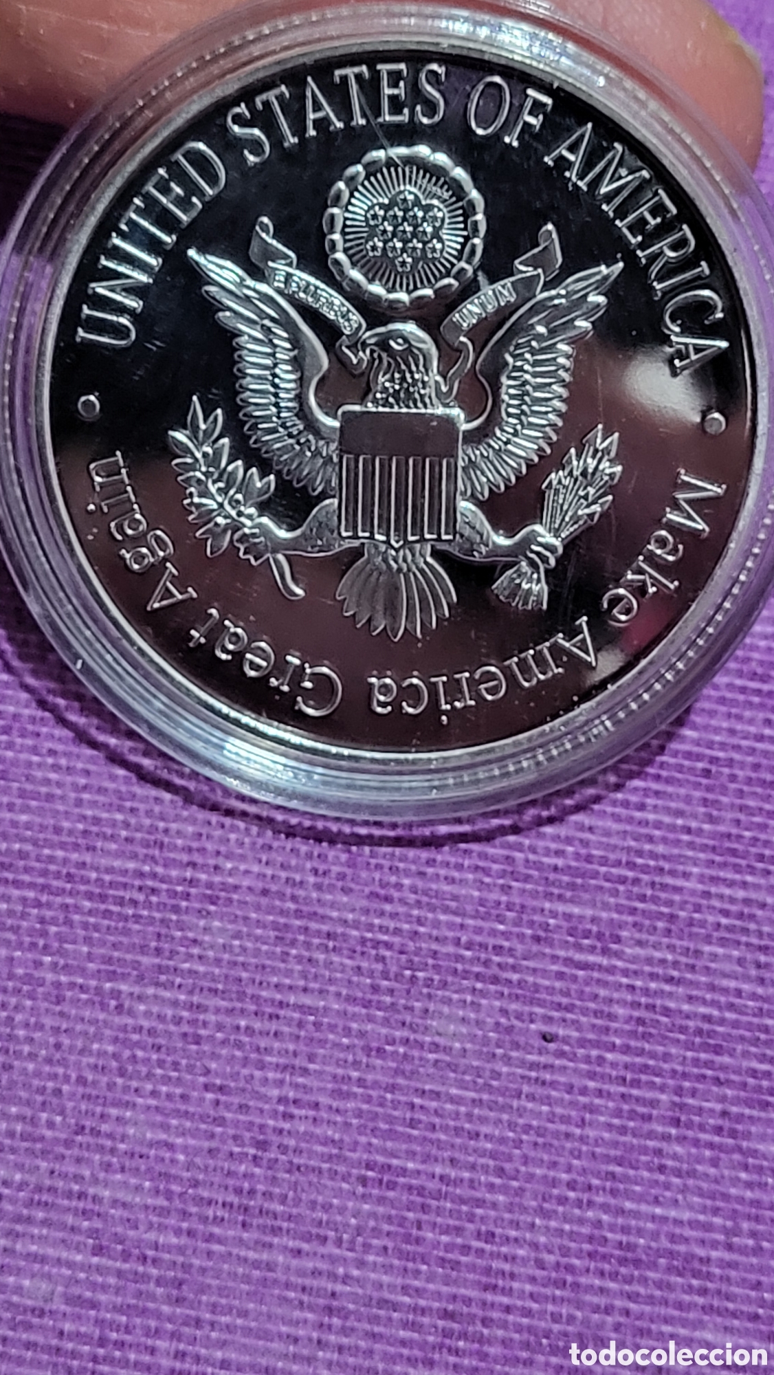 Reproducciones billetes y monedas: Moneda onza Religiosa - Foto 2