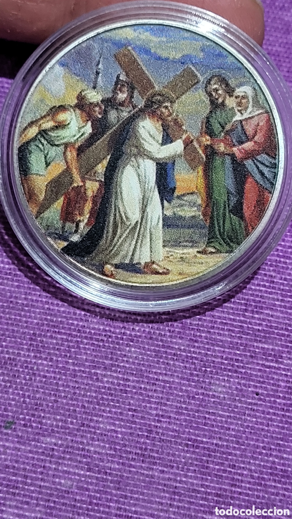 Reproducciones billetes y monedas: Moneda onza Religiosa - Foto 1