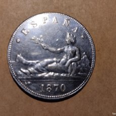 Reproducciones billetes y monedas: MONEDA 5 PESETAS 1870 . 38 M/M