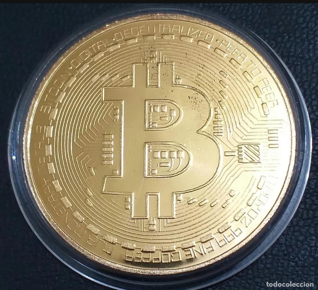 Reproducciones billetes y monedas: ❇️ MONEDA BITCOIN CRIPTO MONEDA REPRESENTACION DE MODA VIRTUAL ❇️ - Foto 1