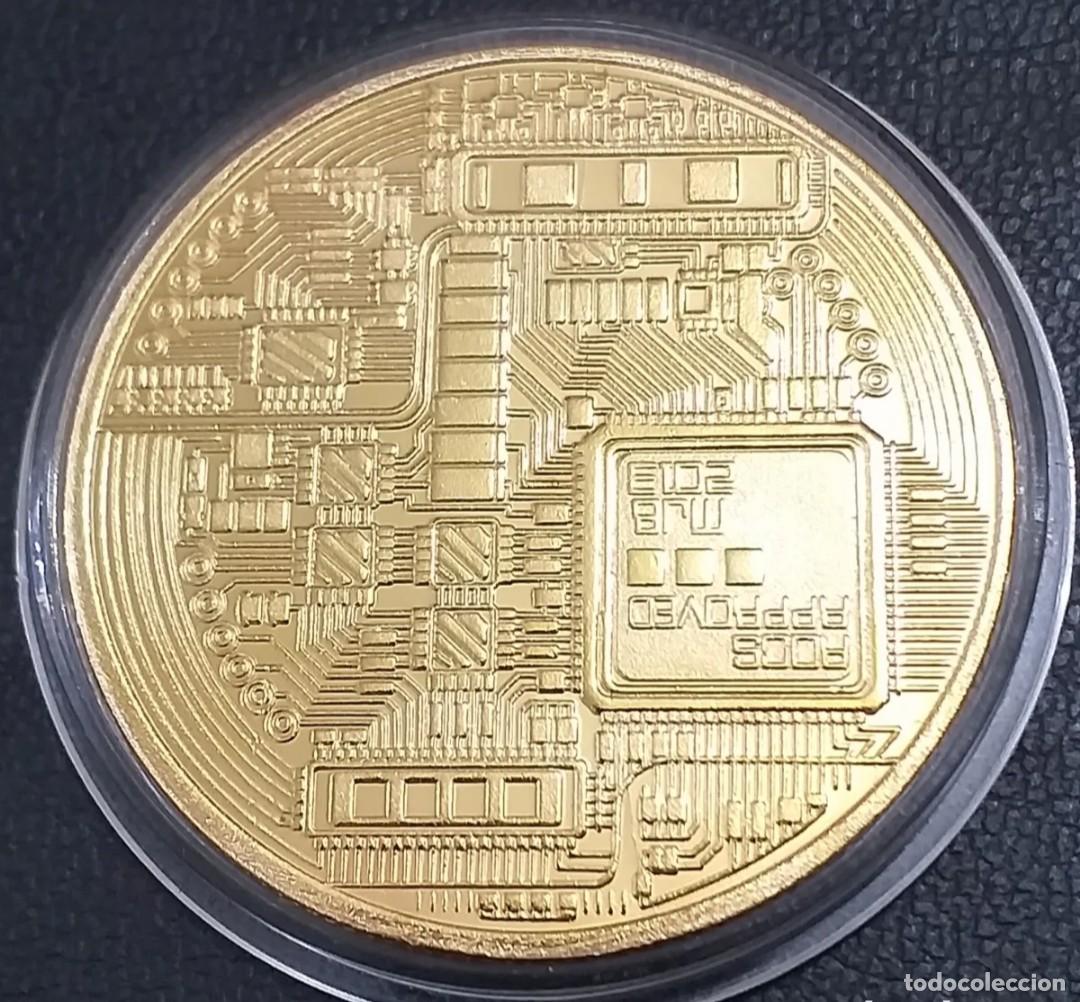 Reproducciones billetes y monedas: ❇️ MONEDA BITCOIN CRIPTO MONEDA REPRESENTACION DE MODA VIRTUAL ❇️ - Foto 2