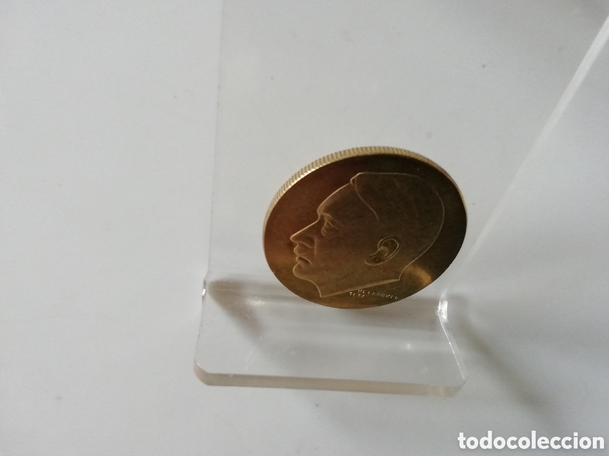 Reproducciones billetes y monedas: MEDALLA MONEDA ADOLF HITLER - Foto 3