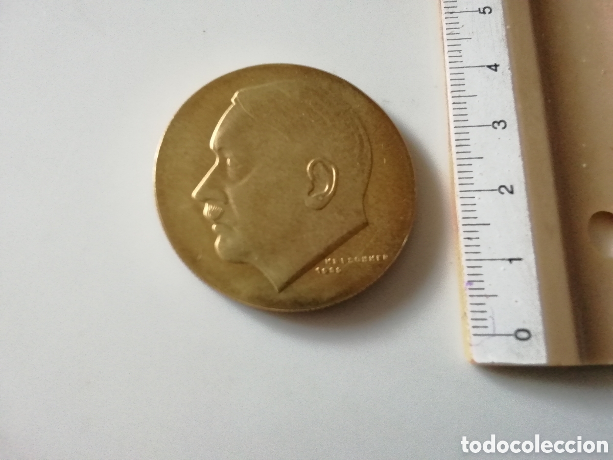 Reproducciones billetes y monedas: MEDALLA MONEDA ADOLF HITLER - Foto 1