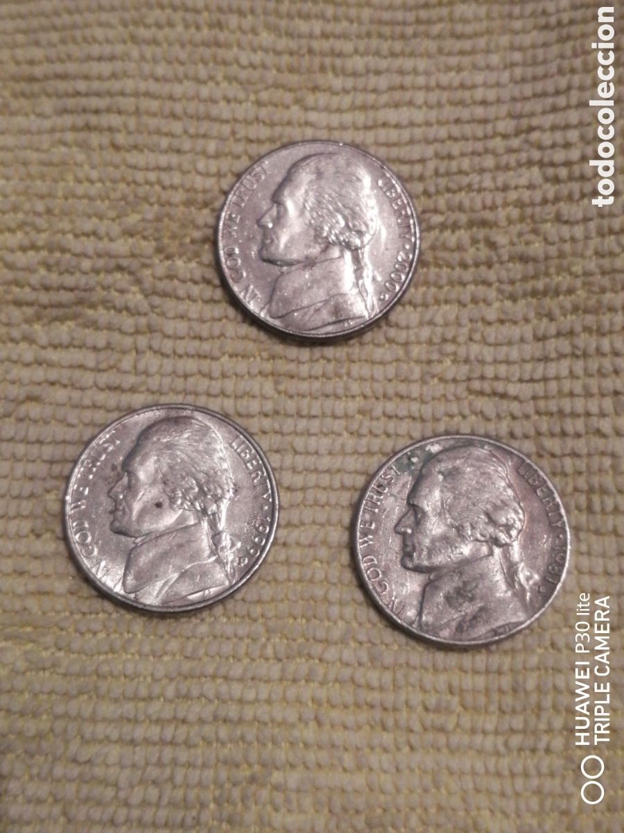Reproducciones billetes y monedas: Monedas de Cinco centavos de dolar - Foto 1