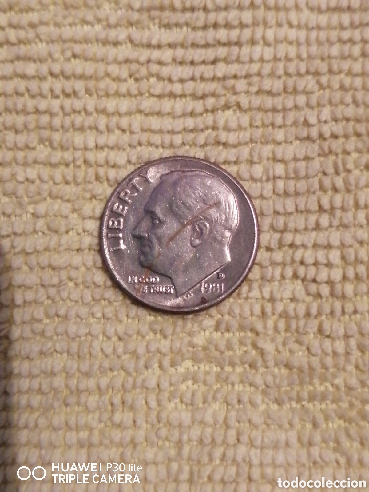 Reproducciones billetes y monedas: Monedas de 10 centavos de Dolar - Foto 3