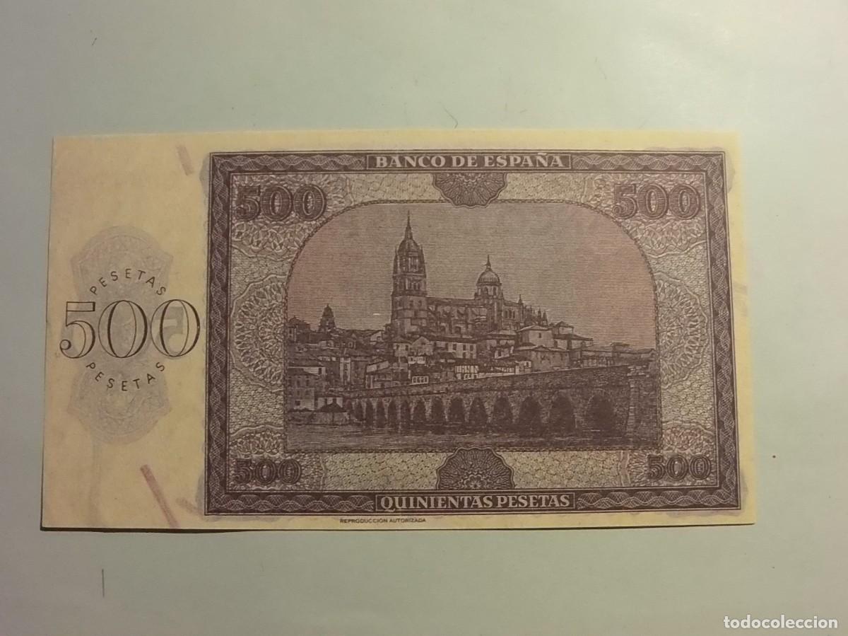 Reproducciones billetes y monedas: REPRODUCCI&Oacute;N - BILLETE FACSIMIL 500 PESETAS 1936 - SALAMANCA (CATEDRAL Y PUENTE ROMANO)