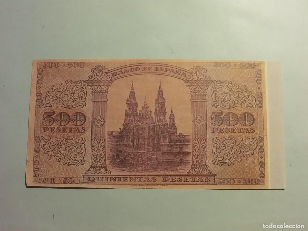 Reproducciones billetes y monedas: REPRODUCCI&Oacute;N N&ordm; 28 - BILLETE FACSIMIL 500 PESETAS 1938 - CATEDRAL DE SANTIGO DE COMPOSTELA.