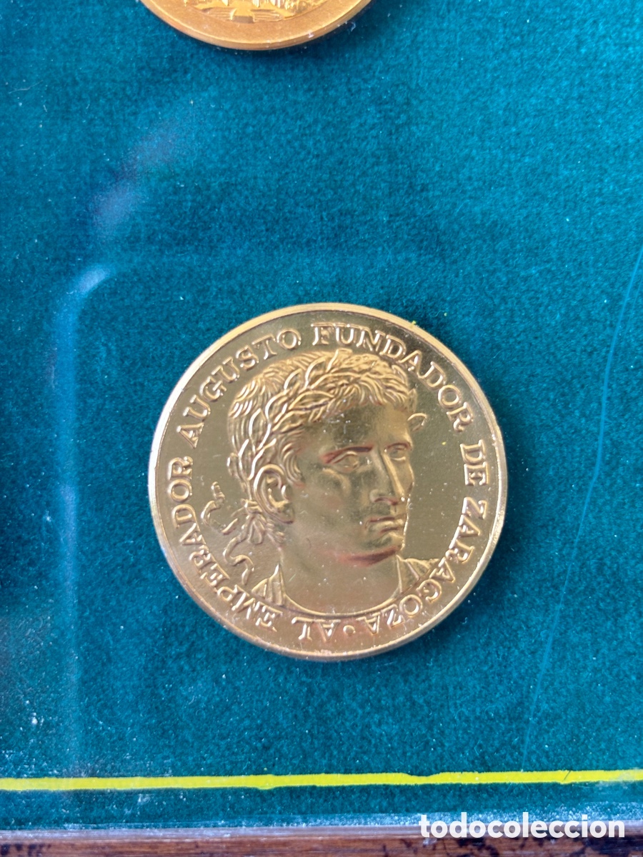 Reproducciones billetes y monedas: R&eacute;plicas monedas enmarcadas - Foto 3