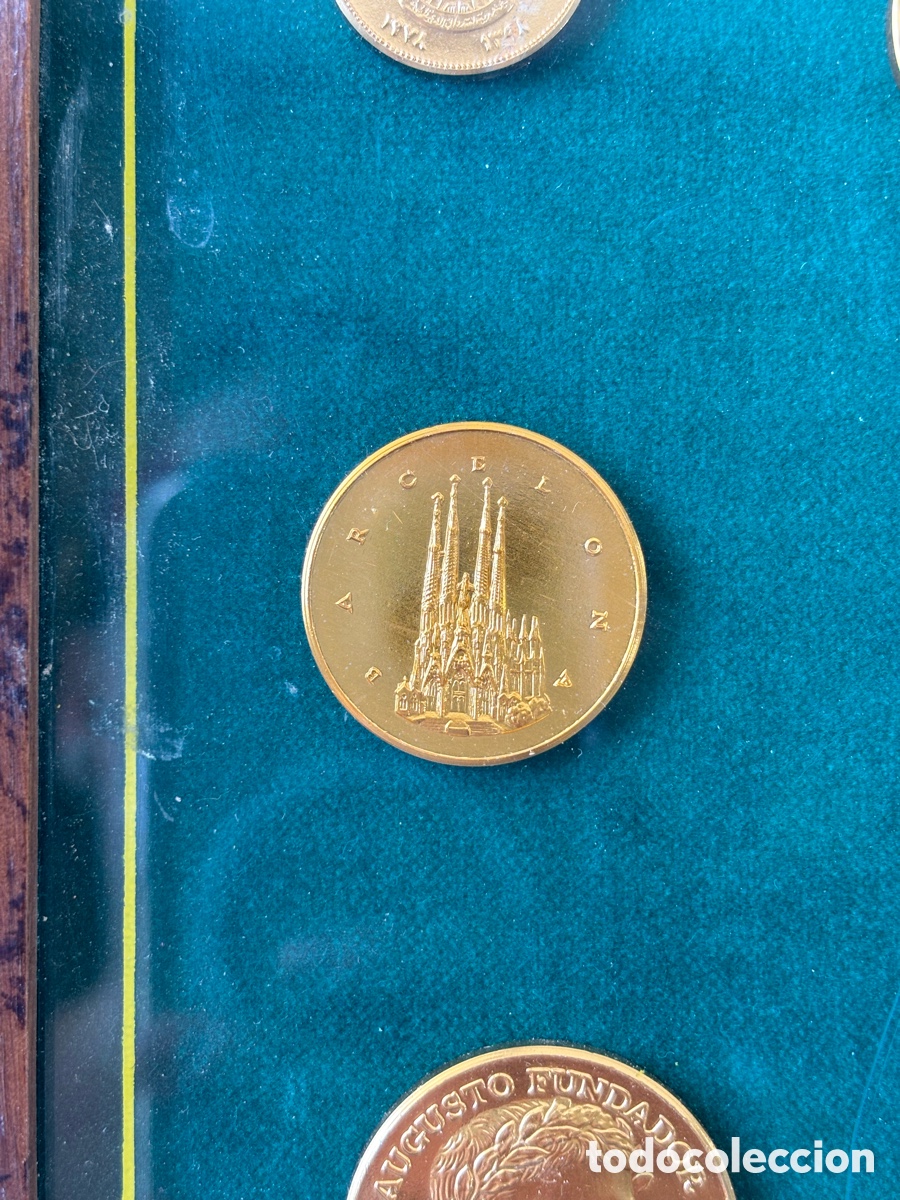 Reproducciones billetes y monedas: R&eacute;plicas monedas enmarcadas - Foto 4