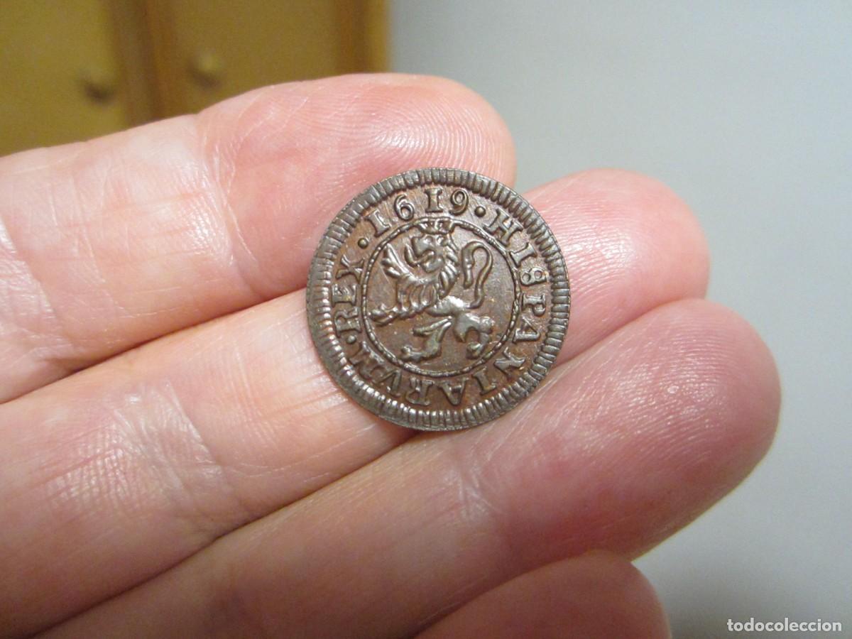 Reproducciones billetes y monedas: MONEDA DE 4 MARAVEDIS DE FELIPE III DE 1619 SEGOVIA