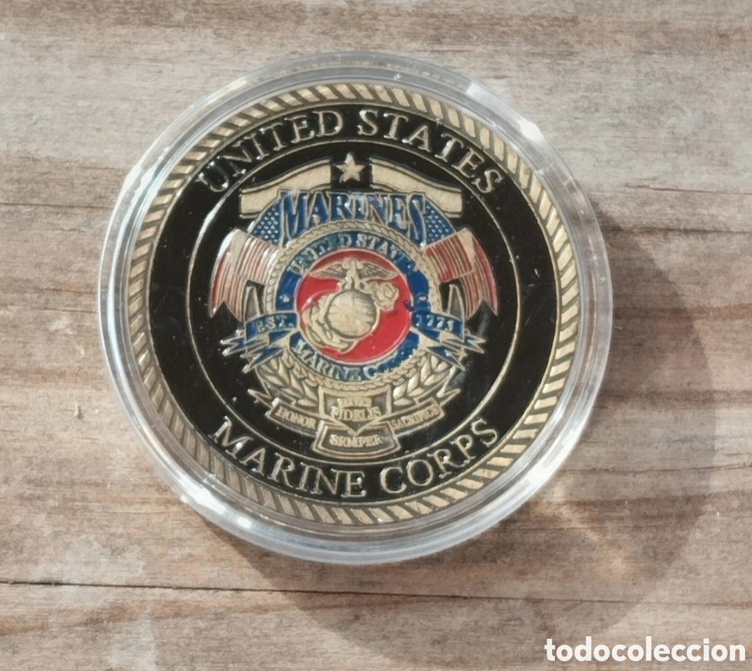 Reproducciones billetes y monedas: Moneda USMC de los Estados Unidos - Foto 1
