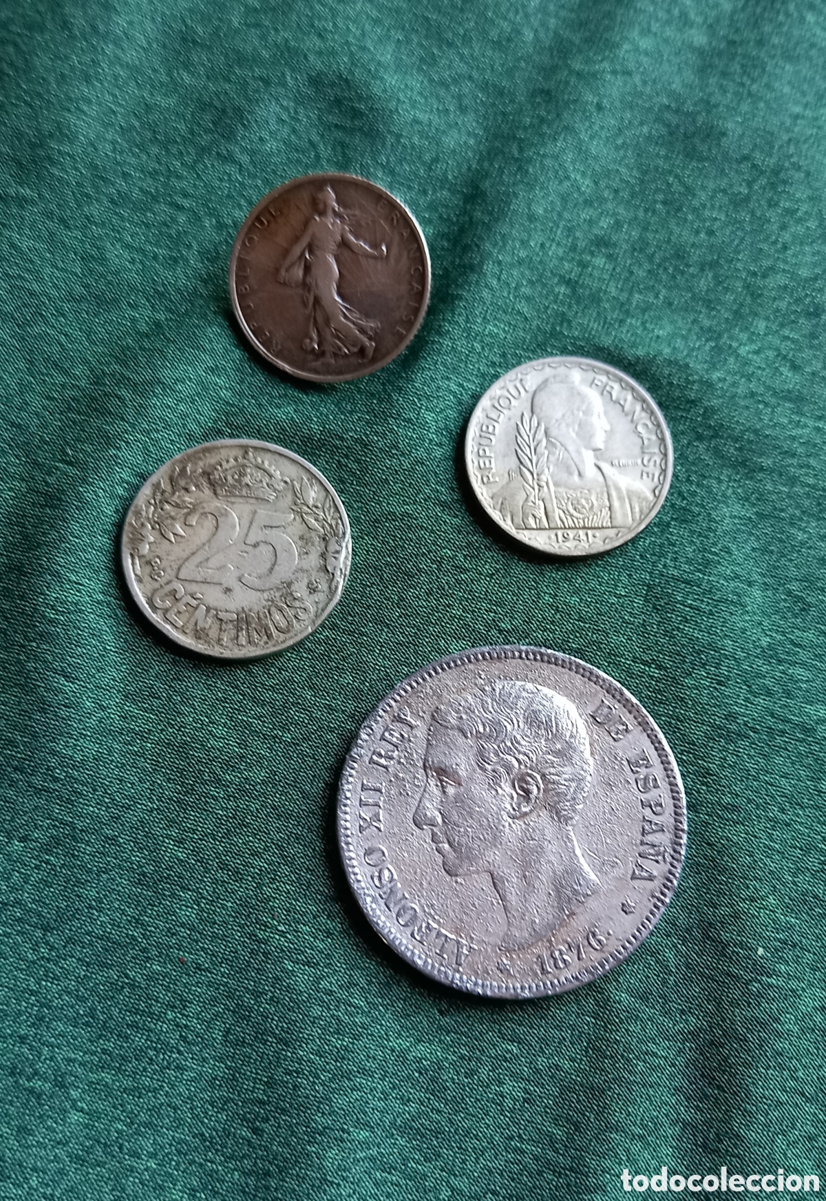 Reproducciones billetes y monedas: MONEDAS FRANCESA Y ESPA&Ntilde;OLAS - Foto 1