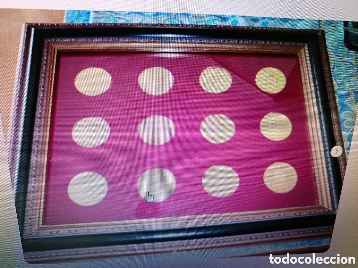 Reproducciones billetes y monedas: Cuadro de monedas conmemorativas - Foto 1