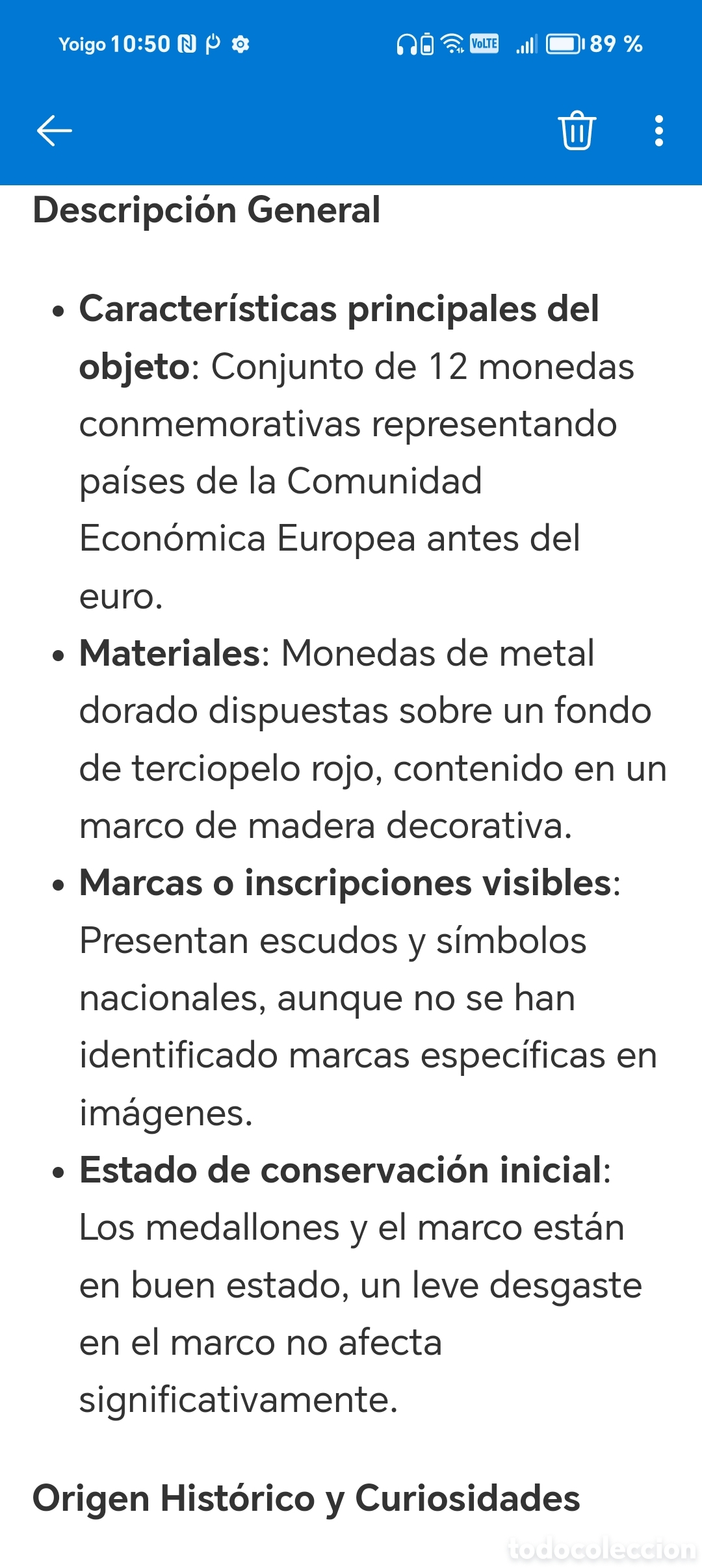Reproducciones billetes y monedas: Cuadro de monedas conmemorativas - Foto 4