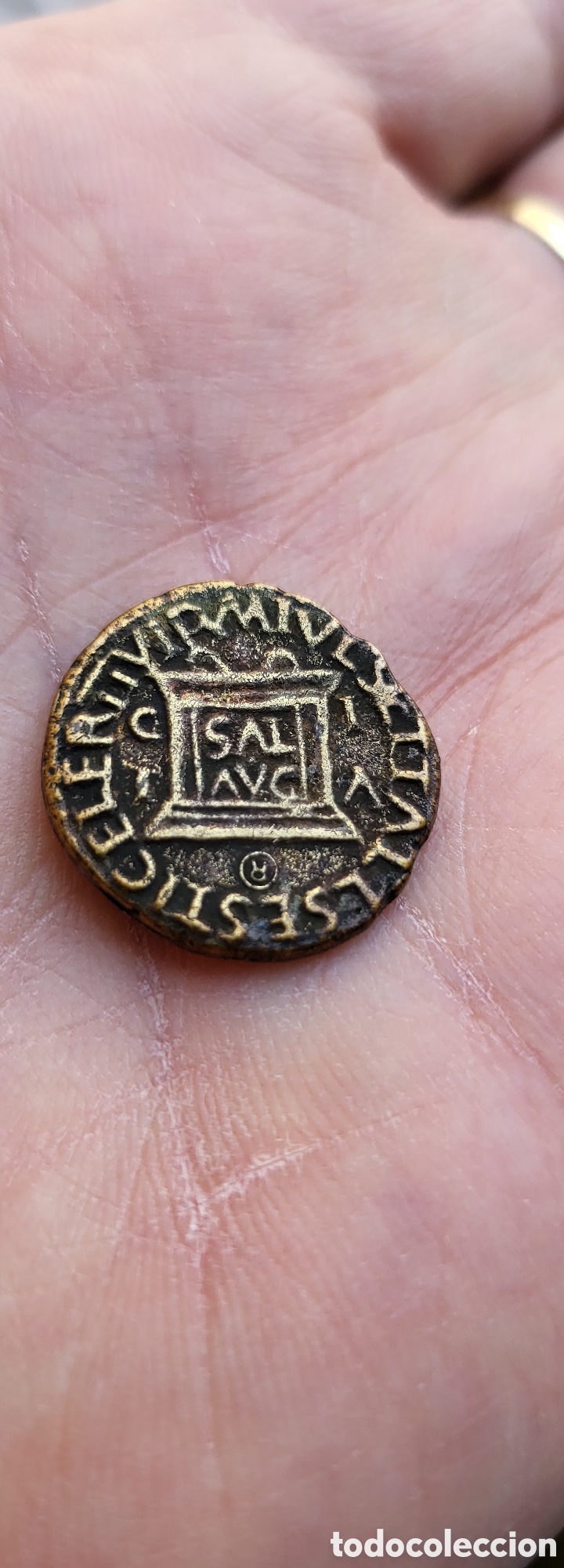 Reproducciones billetes y monedas: Moneda romana RRR ........ - Foto 2