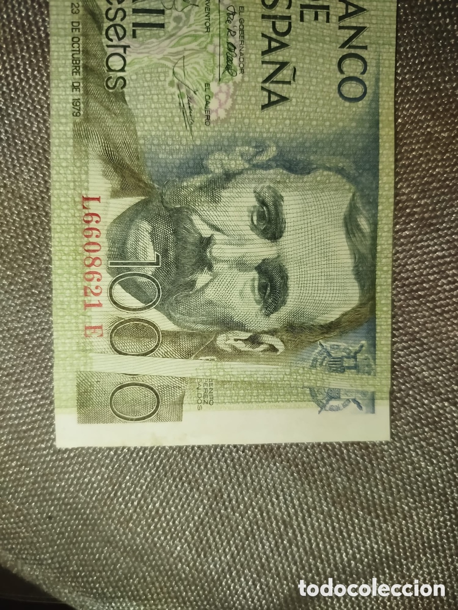 Reproducciones billetes y monedas: &hellip;ERROR.. Billete de 1000 pesetas con ..ERROR&hellip; - Foto 2
