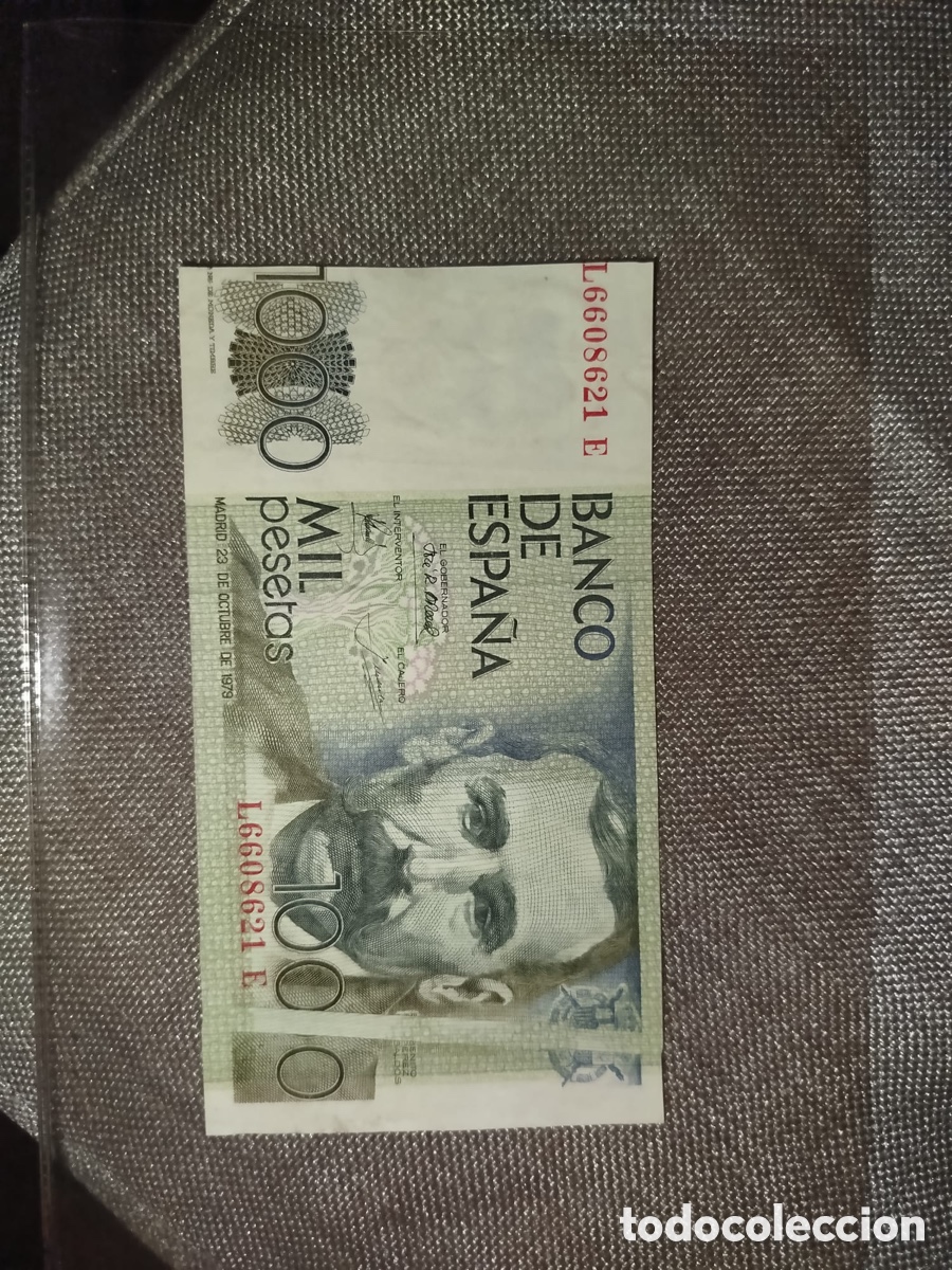 Reproducciones billetes y monedas: &hellip;ERROR.. Billete de 1000 pesetas con ..ERROR&hellip; - Foto 1