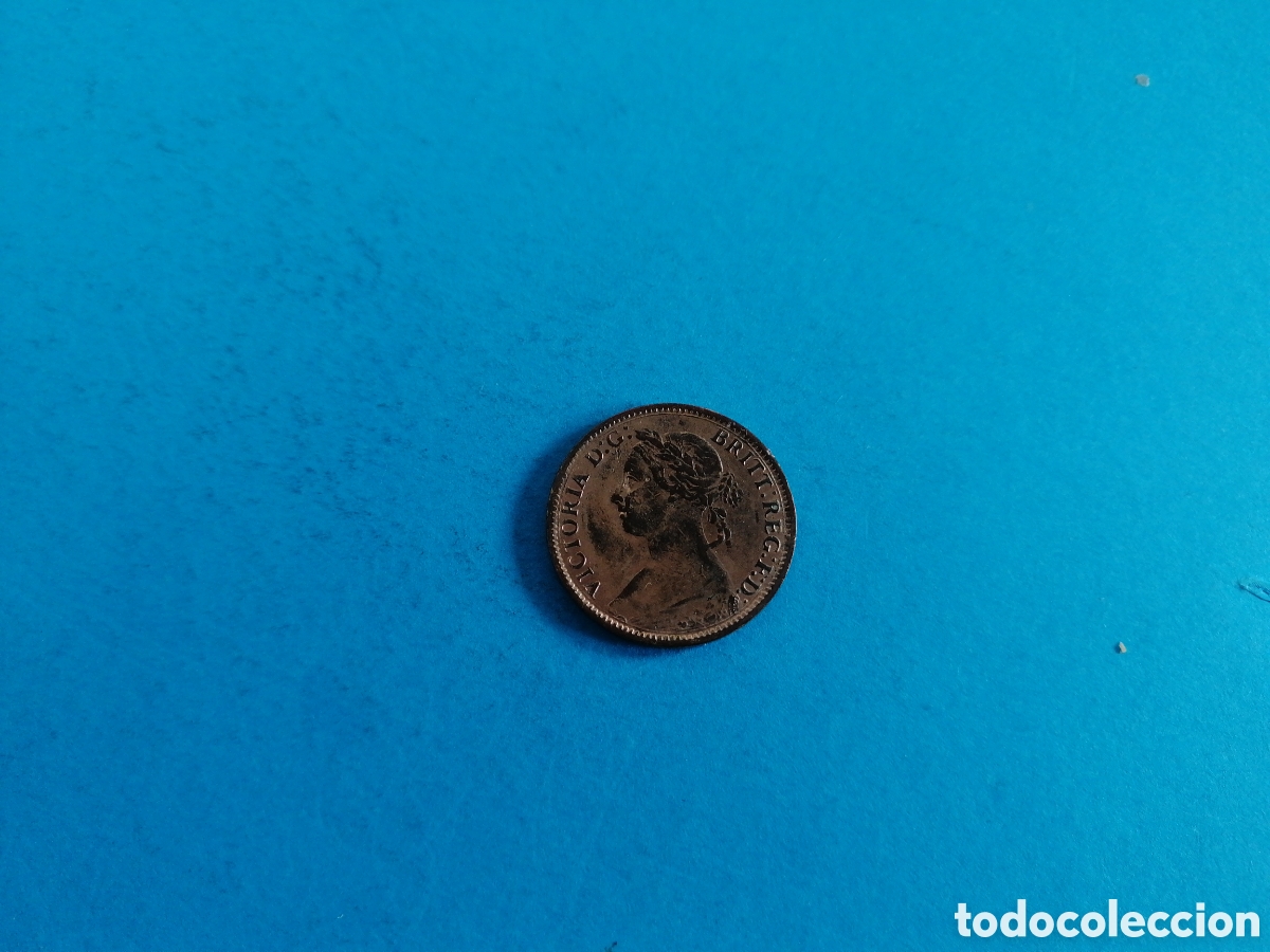 Reproducciones billetes y monedas: Farthing 1885 Gran Breta&ntilde;a - Foto 1