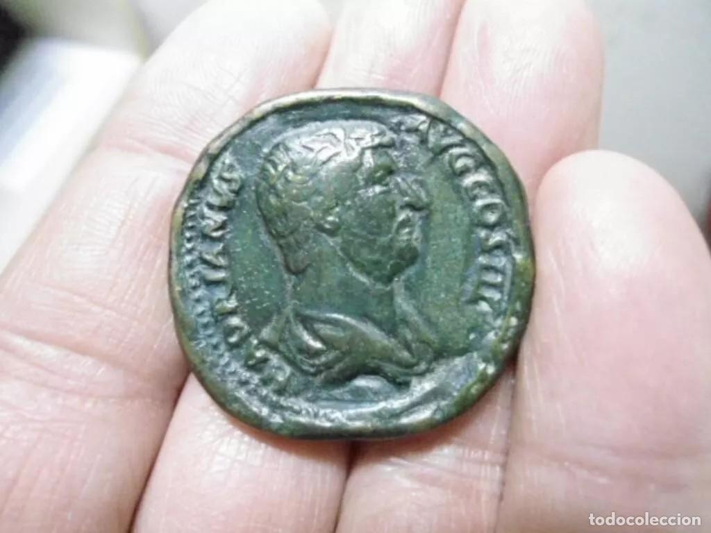 Reproducciones billetes y monedas: Sestercio de Adriano &rdquo; Replica de Moneda Romana &rdquo; - Foto 1