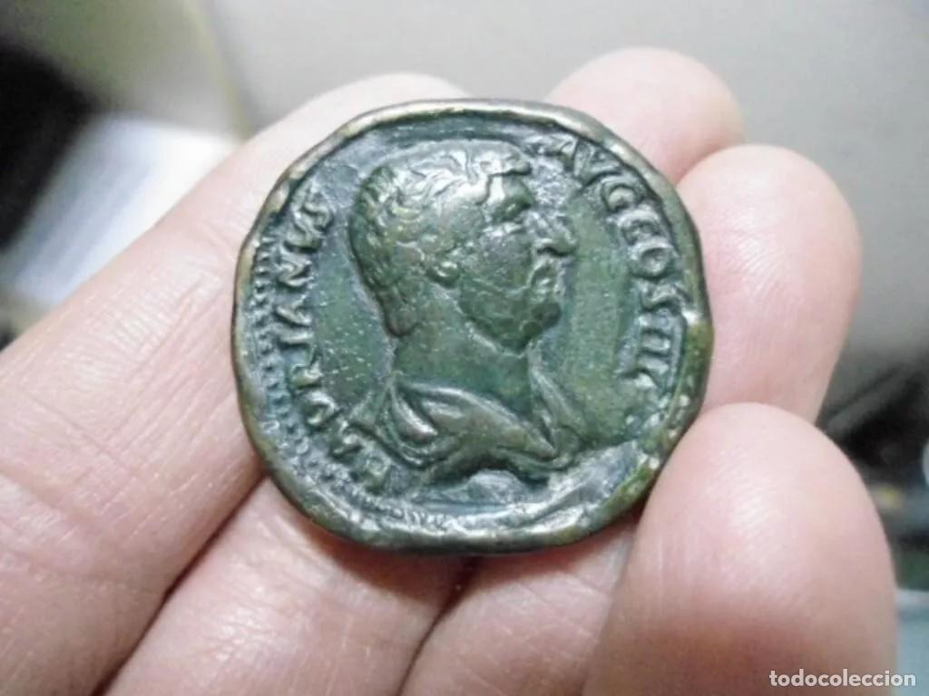 Reproducciones billetes y monedas: Sestercio de Adriano &rdquo; Replica de Moneda Romana &rdquo; - Foto 2