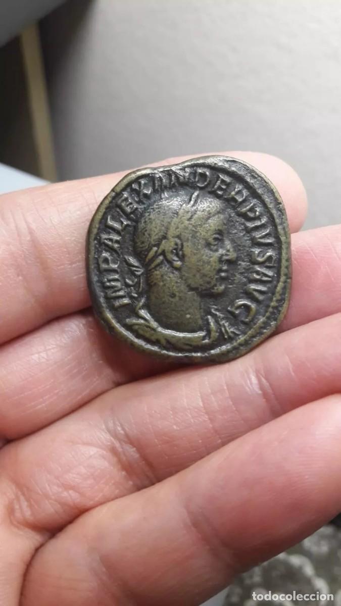 Reproducciones billetes y monedas: Sestercio de Alejandro Severo &rdquo; Replica de Moneda Romana &rdquo; - Foto 2