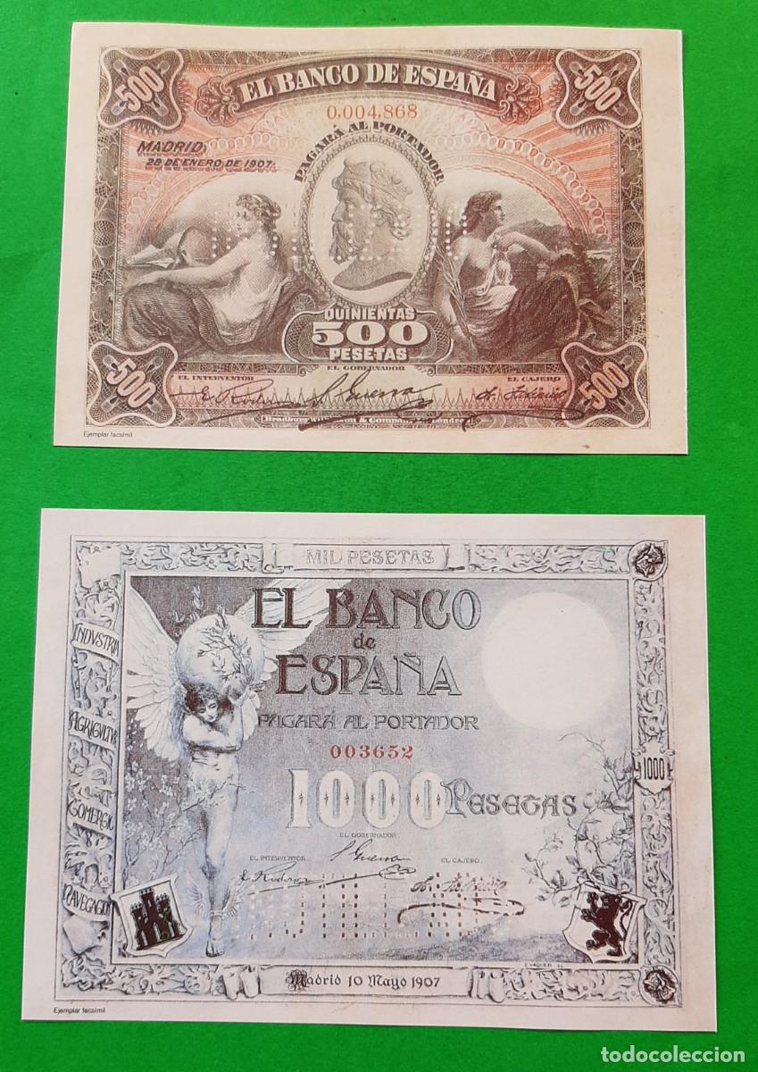 Reproducciones billetes y monedas: (FACSIMIL) LOTE DE BILLETES ESPA&Ntilde;OLES - Foto 1