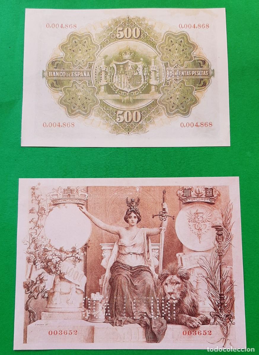 Reproducciones billetes y monedas: (FACSIMIL) LOTE DE BILLETES ESPA&Ntilde;OLES - Foto 2