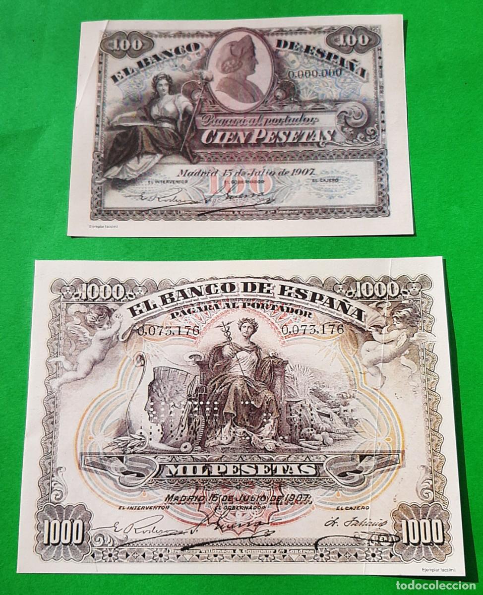 Reproducciones billetes y monedas: (FACSIMIL) LOTE DE BILLETES ESPA&Ntilde;OLES - Foto 1
