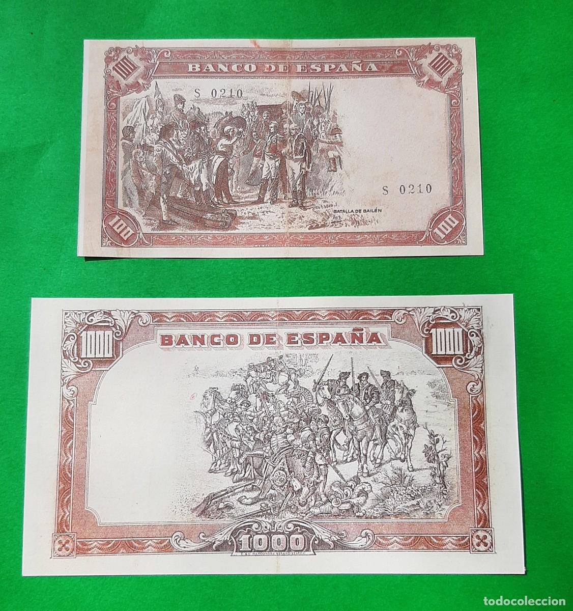 Reproducciones billetes y monedas: (FACSIMIL) LOTE DE BILLETES ESPA&Ntilde;OLES - Foto 2