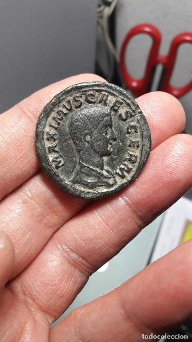 Reproducciones billetes y monedas: Sestercio de MAXIMO &rdquo; Replica de Moneda Romana &rdquo; - Foto 3