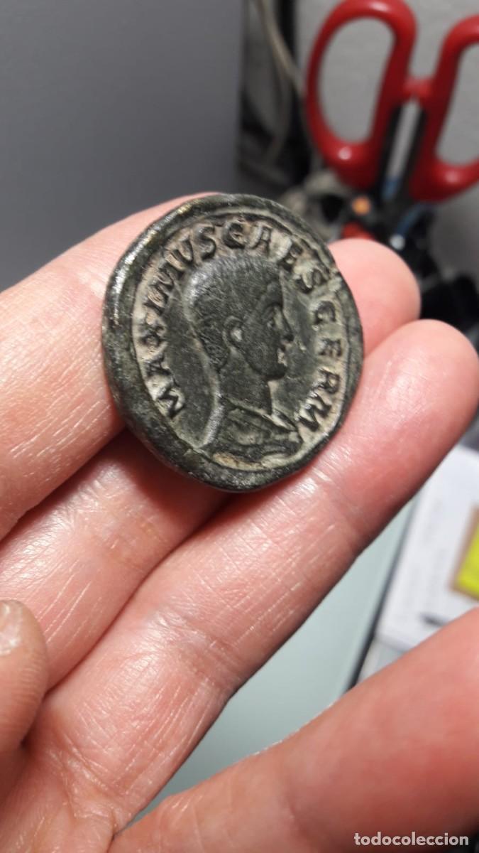 Reproducciones billetes y monedas: Sestercio de MAXIMO &rdquo; Replica de Moneda Romana &rdquo; - Foto 5
