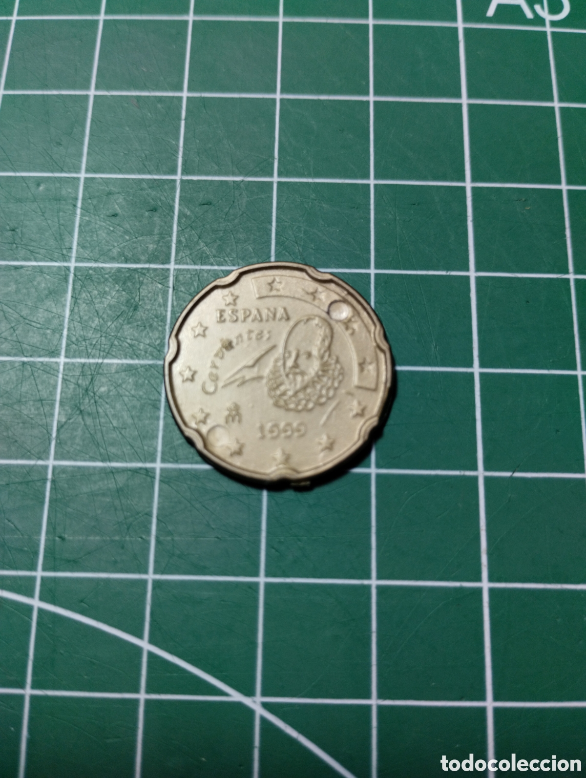 Reproducciones billetes y monedas: Moneda 20 c&eacute;ntimos pl&aacute;stico - Foto 2